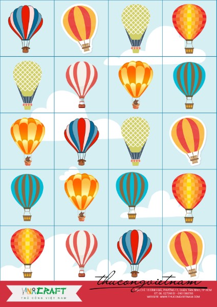 Sticker khinh khí cầu mẫu 2